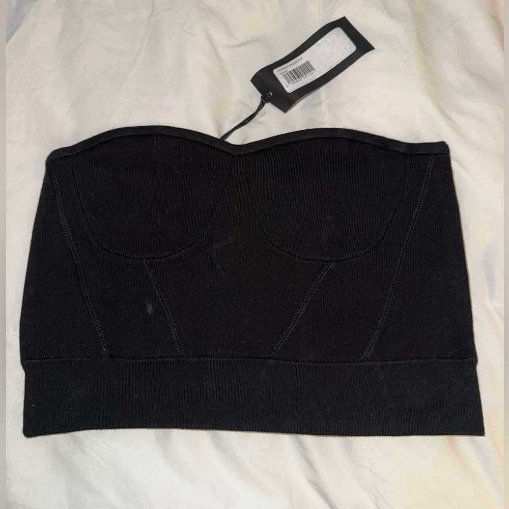 RtA Black Strapless Top